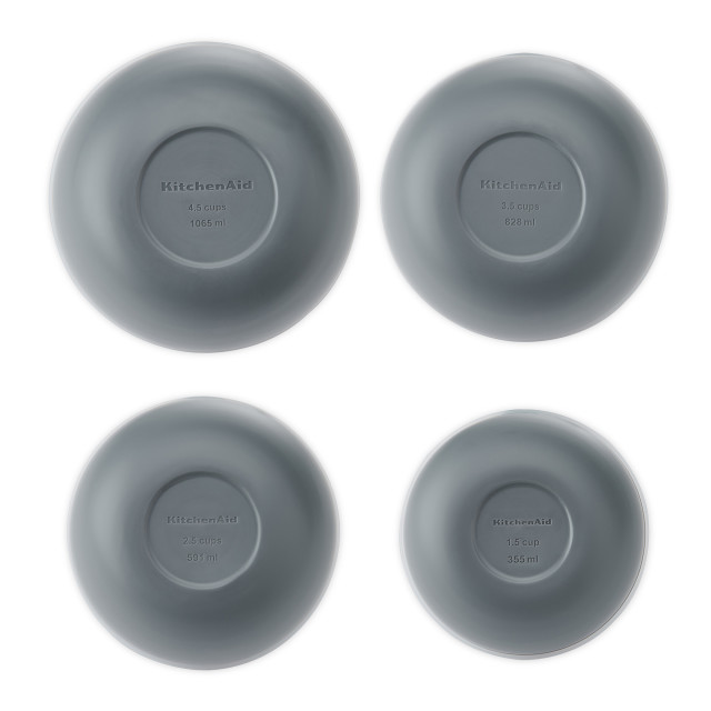 KitchenAid Meal Prep Bowls with Lids, 4-Piece - Charcoal Grey