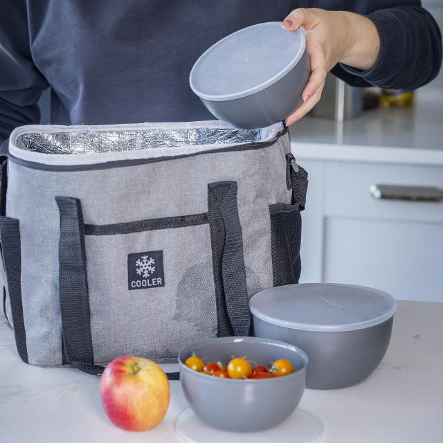 KitchenAid Meal Prep Bowls with Lids, 4-Piece - Charcoal Grey