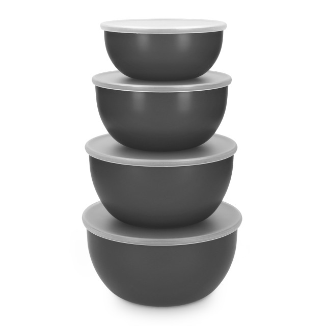 KitchenAid Meal Prep Bowls with Lids, 4-Piece - Charcoal Grey