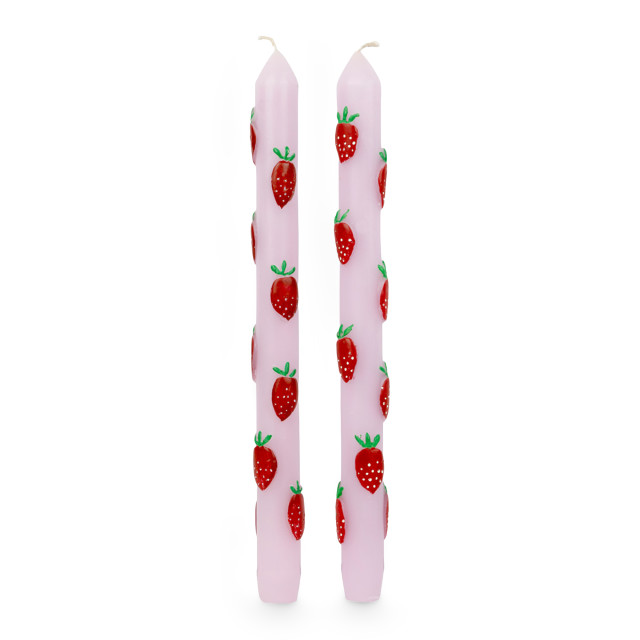 Talking Tables Colour Pop Candles, Set of 2 - Strawberries