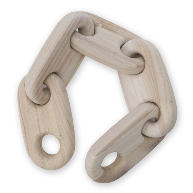 Thread Office Light Wood Link Chain Objet