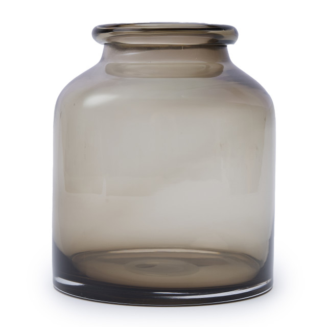 Thread Office Smoke Rolled Glass Vase