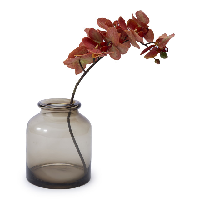 Thread Office Smoke Rolled Glass Vase