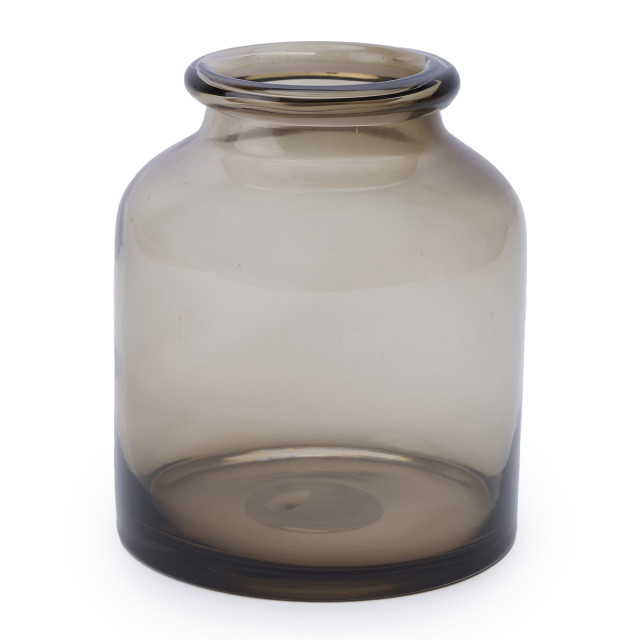 Thread Office Smoke Rolled Glass Vase