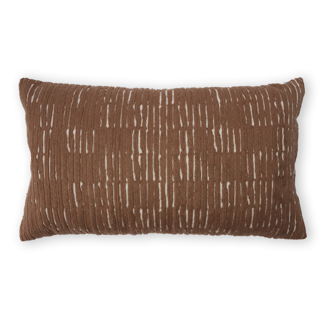 Thread Office Abstract Almond Embroidery Scratch Scatter Cushion with Feather Blend Inner, 40cm x 70cm