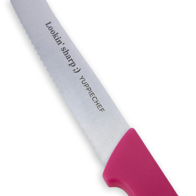 Yuppiechef Serrated Paring Knife, 12cm - Pink