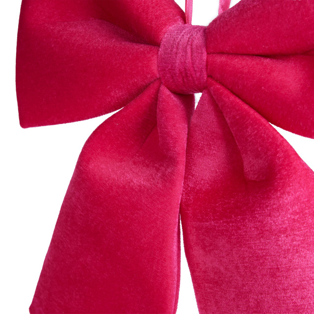 Humble & Mash Large Pink Fabric Decorative Bow close up