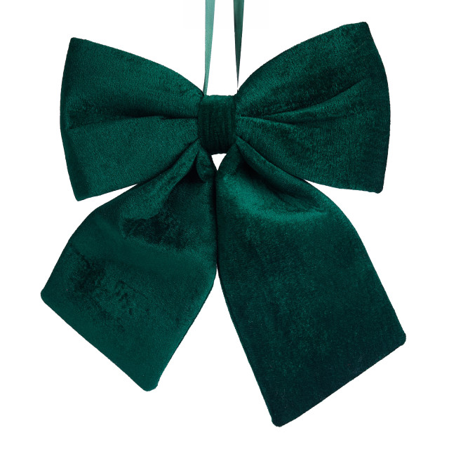 Humble & Mash Large Green Plush Fabric Decorative Bow