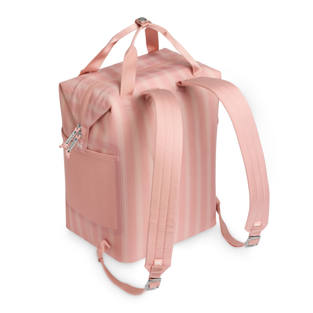 Stanley Limited Edition Madeleine Mini Backpack Soft Cooler, 13.2L - Peach Rose Picnic Stripe