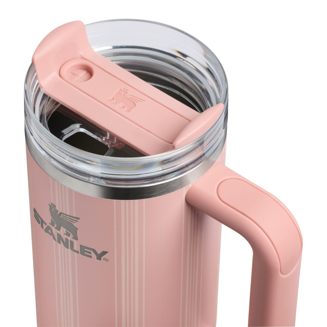 Stanley Limited Edition Peach Rose Picnic Stripe Quencher FlowState Tumbler, 890ml