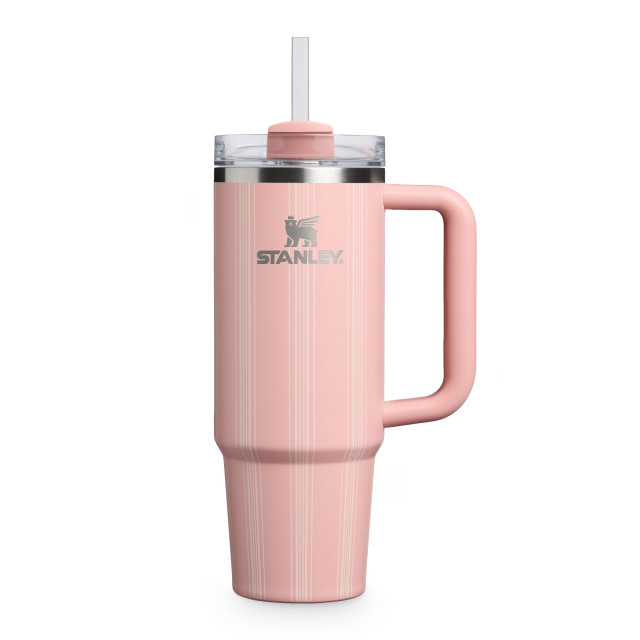 Stanley Limited Edition Peach Rose Picnic Stripe Quencher FlowState Tumbler, 890ml