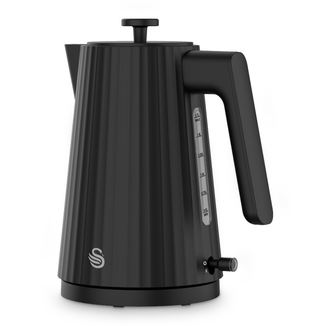 Swan Wave Kettle and 2-Slice Toaster Set - Black