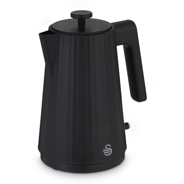Swan Wave Kettle and 2-Slice Toaster Set - Black