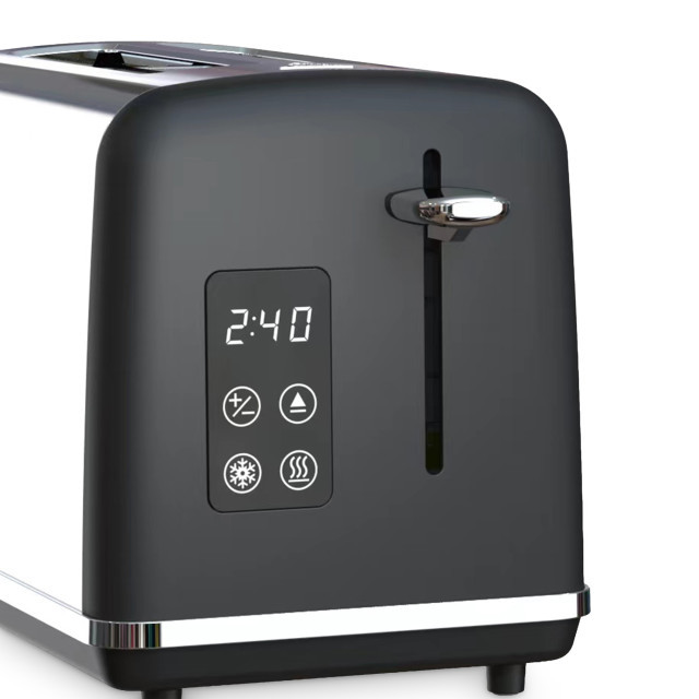 Swan Digital Black Kettle and 2-Slice Toaster Set