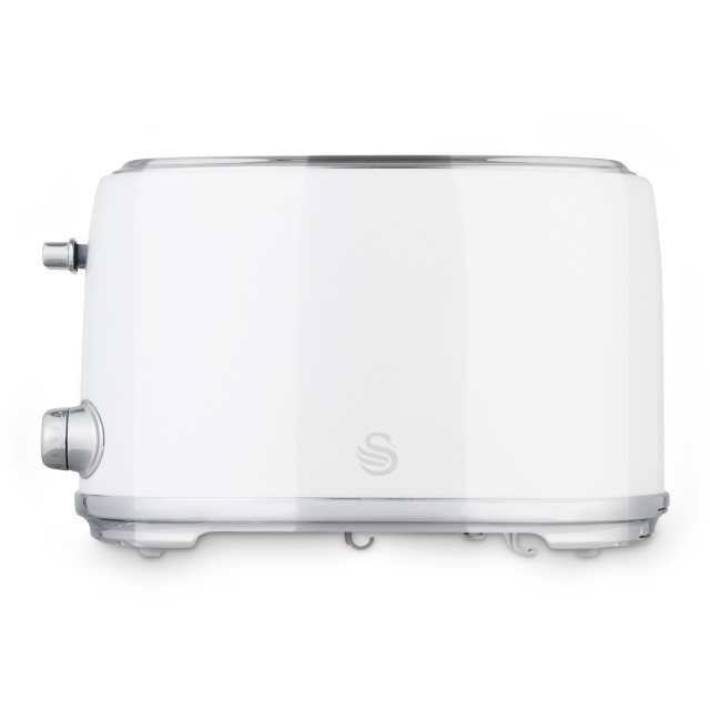 Swan Retro Glossy Kettle and 2-Slice Toaster Set - Pearl White