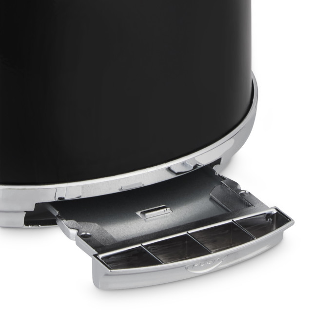 Swan Retro Glossy Kettle and 2-Slice Toaster Set - Glossy Black