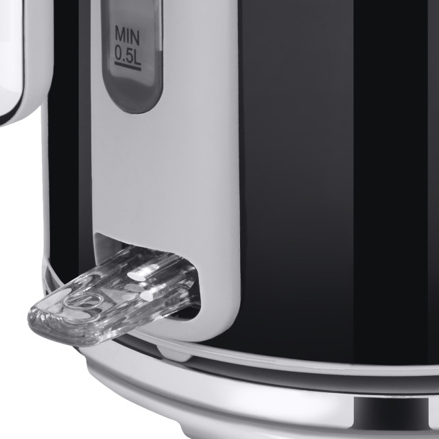 Swan Retro Glossy Kettle and 2-Slice Toaster Set - Glossy Black