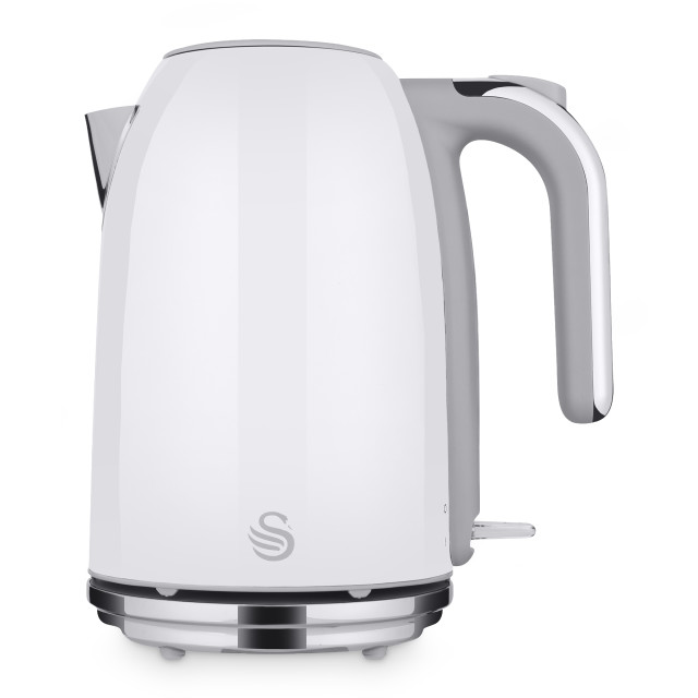 Swan Retro Glossy Kettle and 2-Slice Toaster Set - Pearl White