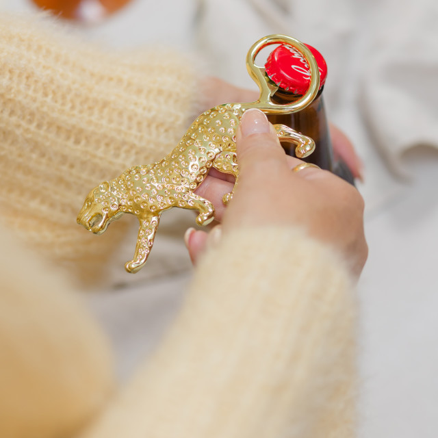 Yvonne Ellen Cheetah Bottle Opener