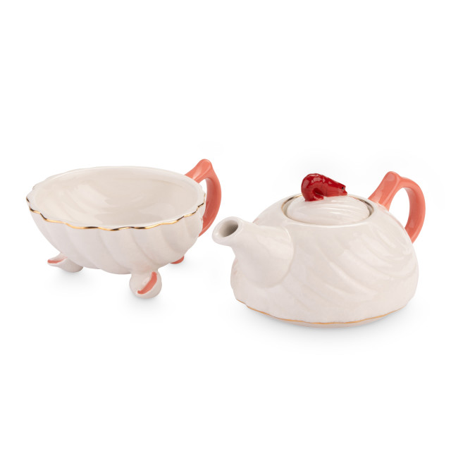 Yvonne Ellen Lobster Shell Tea-for-1 Set
