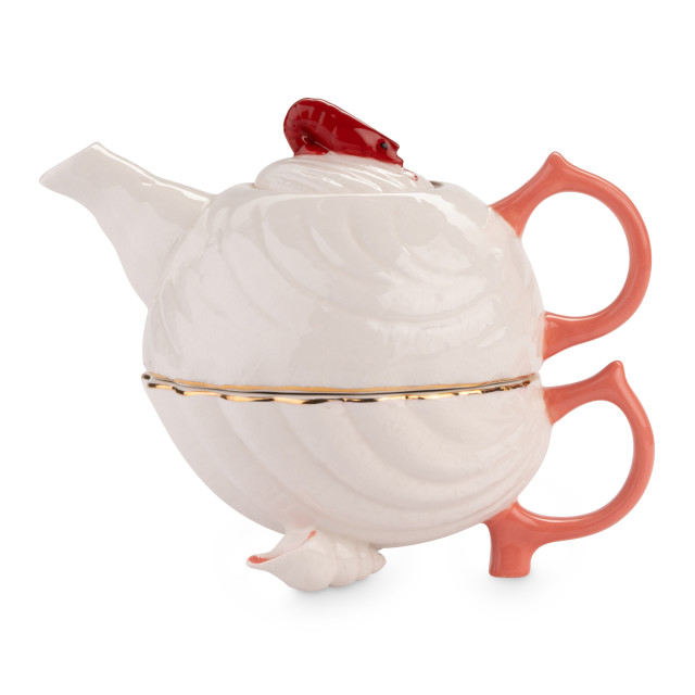 Yvonne Ellen Lobster Shell Tea-for-1 Set