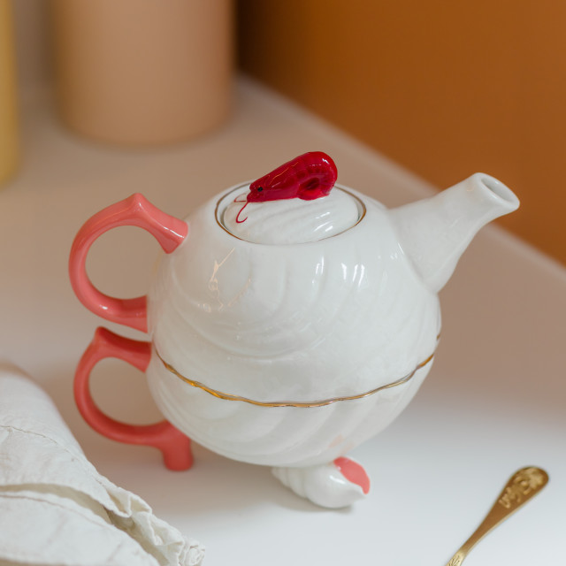 Yvonne Ellen Lobster Shell Tea-for-1 Set