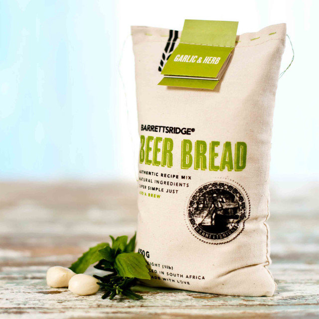 Barrett's Ridge Beer Bread Kit - Garlic and Herb on the table
