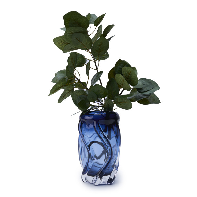 Thread Office Blue Wave Glass Vase