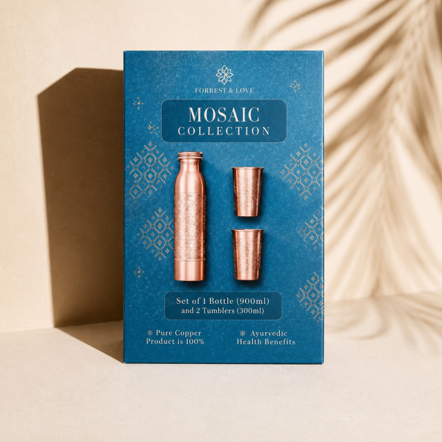 Forrest & Love Mosaic Copper Bottle & Tumbler Set