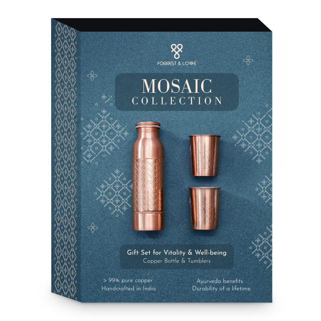 Forrest & Love Mosaic Copper Bottle & Tumbler Set