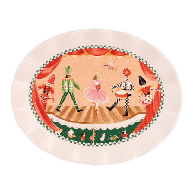 Cath Kidston Nutcracker Oval Serving Platter, 30cm