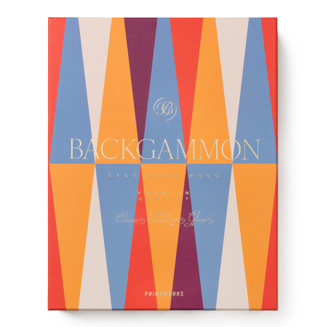 Printworks Lacquered Backgammon - Red