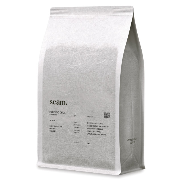 Seam Coffee Colombia Decaf Coffee Beans, 1kg