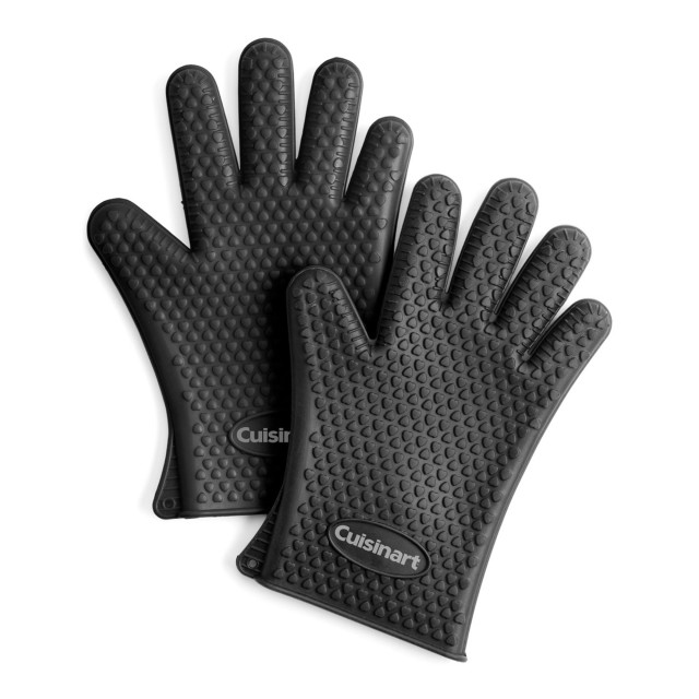 Cuisinart Heat Resistant Black Silicone Gloves, Set of 2