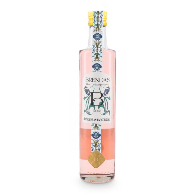 Brenda's Rose Geranium Cordial, 500ml