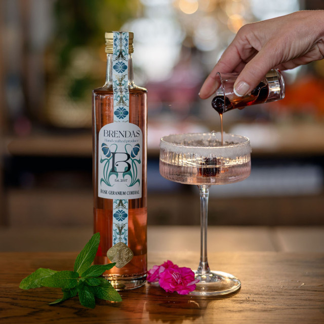 Brenda's Rose Geranium Cordial, 500ml