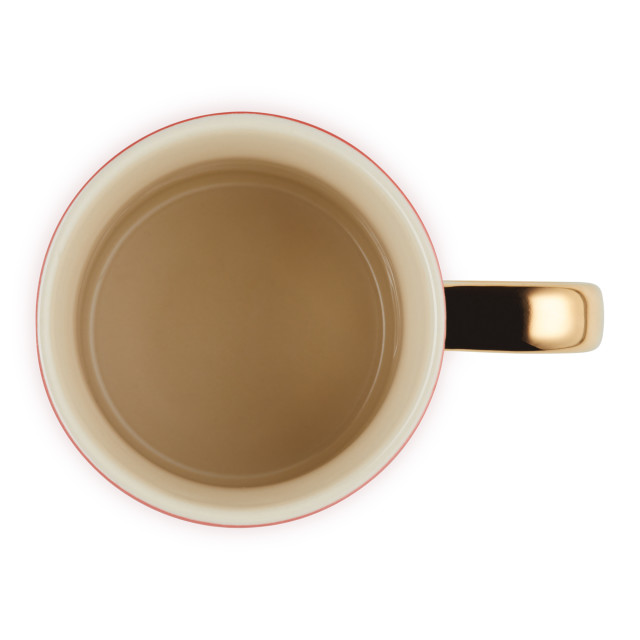 Le Creuset Stoneware Seattle Mug with Gold Handle, 400ml - Cerise