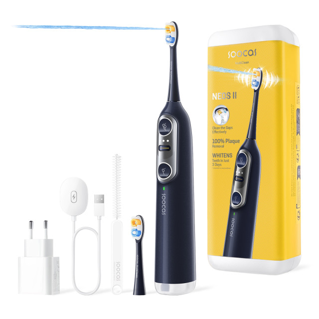 Soocas NEOS II Rechargeable 2-in-1 Toothbrush & Water Flosser - Dark Violet