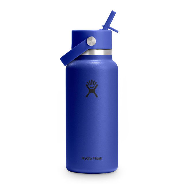 Hydro Flask Vacuum Insulated Wide Bottle With Flex Straw Cap, 946ml - Capri Blue