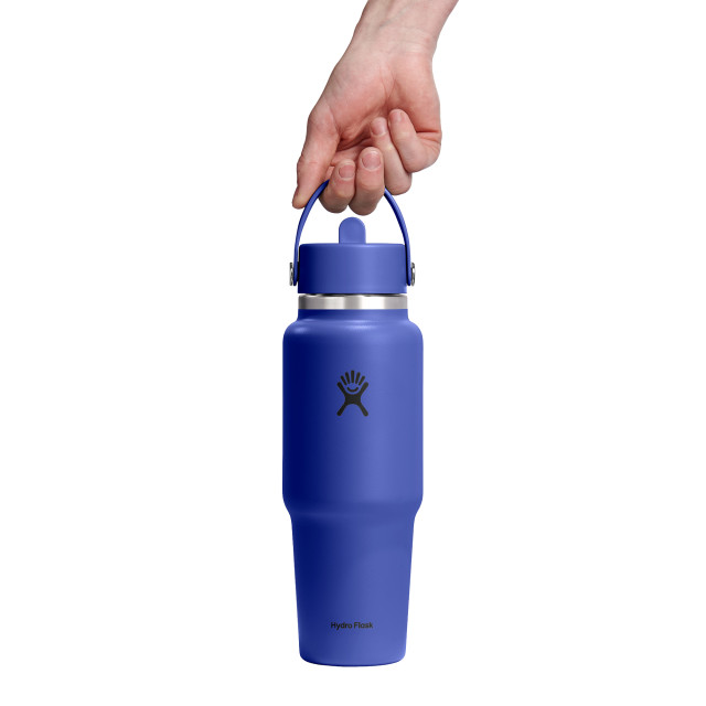 Hydro Flask Vacuum Insulated Wide Travel Bottle With Flex Straw Cap, 946ml - Capri Blue