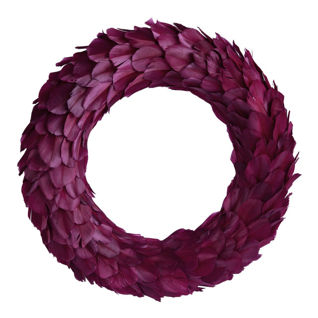 Humble & Mash Red Feather Wreath
