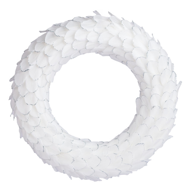 Humble & Mash White Feather Wreath