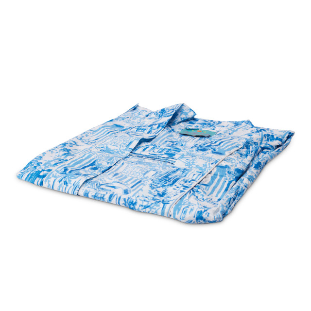 India Ink Blue & White Paradise Kimono
