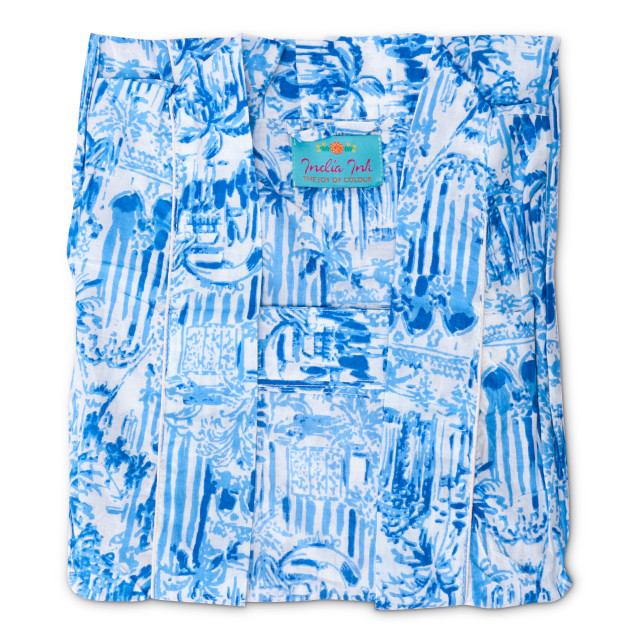India Ink Blue & White Paradise Kimono