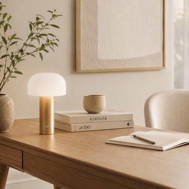 Maisonware Bruno Portable and Rechargeable LED Lamp - Gold
