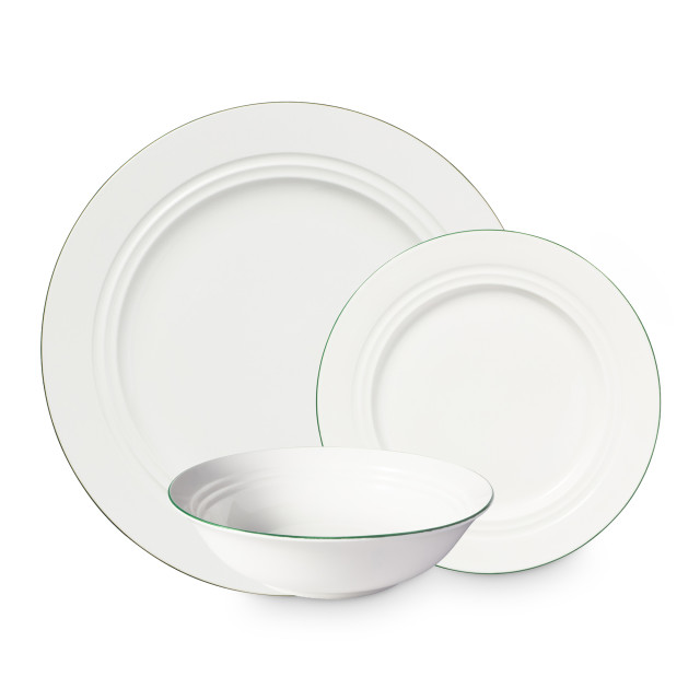 Maxwell & Williams White Basics Edge Rim Dinnerware Set, 12pc