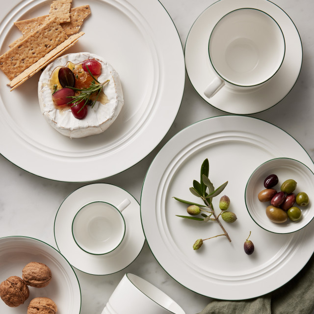 Maxwell & Williams White Basics Edge Rim Dinnerware Set, 12pc