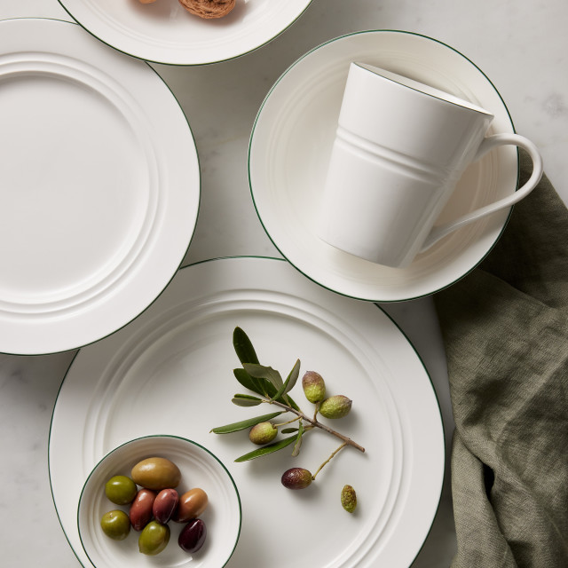 Maxwell & Williams White Basics Edge Cereal Bowl, Set of 4