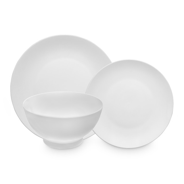 Maxwell & Williams White Basics Dynasty Coupe Dinnerware Set, 12pc 