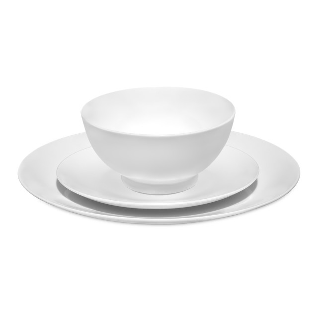 Maxwell & Williams White Basics Dynasty Coupe Dinnerware Set, 12pc 